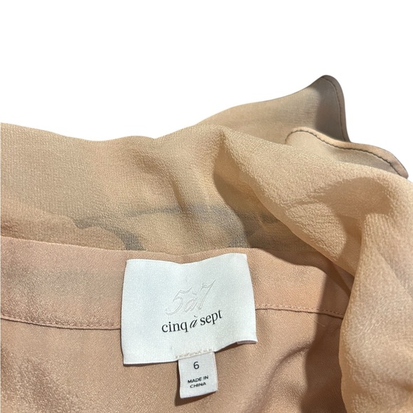 Cinq à Sept Blush Ruffle Mini Dress Sz 6 - Picture 7 of 8